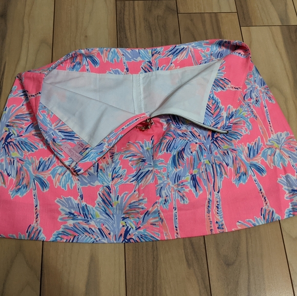 EUC! Lilly Pulitzer January Skort Flamingo Pink Nice Stems Size 2 - Picture 7 of 14